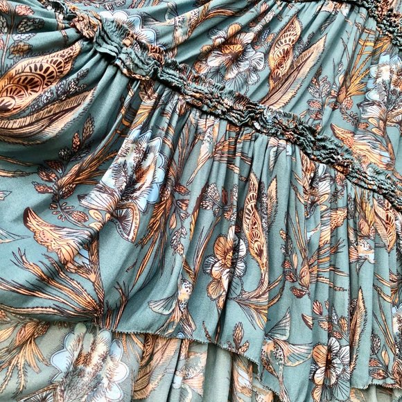 Free People Asymmetric Floral Swing Tiered Top - Picture 3 of 8